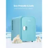 Silon Mini Portable Skincare Refrigerator, 4-liter/6-can Cooler Heater, Environmentally Friendly, Suitable for Homes, Offices, Cars, University Dormitories,