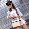 Bag YOUSE Brand 2024 Type Woven Women's Ethnic Style Straw Bags Ring Handle Shell Tote Designer