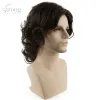 Wigs StrongBeauty Men Wig Brown Medium Curly Synthetic Natural Full Wigs