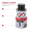 Storage Bottles Round Metal Cookie Tins For Gift Giving Christmas Box Snack Food Gifts Biscuit