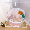 Cintres 1/2 couche sèche-linge panier avec crochet suspendu maille fine polyester serviettes de ménage bébé pull support de séchage pour la maison