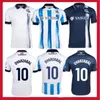 23 24 Real Sociedad Jerseys de football Men Set Kids Kit Barrene Merino Carlos Fdez Oyarzabal Take Sorloth Silva Football Shirts T 2023 2024 Équipement à la maison Troisième 3e