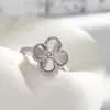 four leaf clover cleef ring kaleidoscope designer rings For Women 18K Gold silver diamond nail Ring luxury Rings Valentine Party designer jewelry no box
