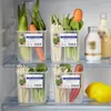 Depolama Şişeleri Dört bölme buzdolabı kutusu sebze mutfak organizasyonu aksesuarı