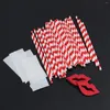 Copas descartáveis falhas 40 PCs Lábios vermelhos e papel decorativo para coquetéis para a decoração de festas de formatura