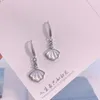 Boucles d'oreilles pendantes en argent sterling 925 avec aiguille en forme de coquillage de mer pour femmes et filles, cadeau d'anniversaire de mariage, de fiançailles, bijoux à la mode