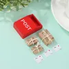 1set 1:12 Dollhouse Mini Letter Box Mailbox med Mail Sack Vykort Modellmöbler Tillbehör för Doll House Garden Decor Toys Toys