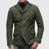 Männer Jacken 2024 Frühling Herren Vintage Einfarbig Langarm Zweireiher Revers Mantel Männer Mode Outfits Winter Outdoor Oberbekleidung