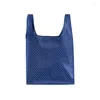 Storage Bags Folding Shopping Bag Square Small Portable Carrying Oxford Cloth Printing Household Grocery