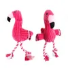 Spot Pet Dog Pluche Bijtvast Molaire Stem Hondenspeelgoed Gebitsreiniging Stinkende Speelgoed Flamingo