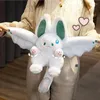 Pillow Cute Flying Bat Plush Back Creative White Spirit Magical Plushie Stuffed Toy Kawaii Birthday Gift