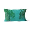 Pillow Nordic Green Leaf Blue Pink Tree Elegant Custom Case Printed Designer Cover Rectangle 3050 Mint Garden Sofa Decor