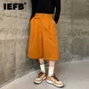 Men's Shorts Mens Shorts IEFB winter new mens wool shorts casual wide leg straight leg shorts niche design clothing 2023 9C3613C240402