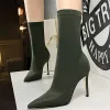 Laarzen Midcalf laarzen sexy sokken laarzen strekken hoge hakken laarzen fetisj dames schoenen 2021 nieuwe herfst winter laarzen stiletto dames pumps 41