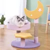 Cat Tower Cats Kletterrahmen Dreischütze Kratzer Sprungplattform Kratzerposten für Spielzeug Pet Accessoires 240320