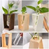Vasi Vaso per tubi in vetro trasparente Vaso per piante idroponiche autoadesivo Test Decorazione per la casa Forniture per vasi da fiori