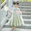 2023 Style Girls Hanfu Chinese Super Fairy Summer Dress Children Ancient Dance Costume Girl Traditionell 240321