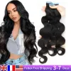 Extensions Mme Hair Body Wave Tape in Human Hair Extensions Ruban Extensions Hoils Extensions Peau Tourne Extensions Remy Natural Hair Weavy 26 pouces