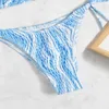 Blue Triangle Sexy Bikini Designer zweiteiliger Badeanzug Strandparty Damen Badeanzug Großhandel