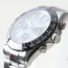 Relógios de pulso MINUTESSecond sem logotipo relógio de quartzo VK63 Movimento Timing Meteorito Dial Safira Cristal À Prova D 'Água Preto Branco Homens