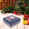 Storage Bottles Round Boxes Square Tin Gift Holder Christmas Decoration Chocolate Candy Containers Ornament Elder