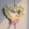 Decorative Flowers Flower Wreath Heart Garland For Valentines Day Door Hanging Wedding Party Scene Decoration Ornament