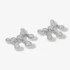 Stud Earrings Aide 925 Sterling Silver Five Round Zircon Earring Climber With Three Crystal Charm For Women Luxury Party Jewelry