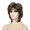 Peruker starka beauty kvinnor syntetiska peruk kort hår svart/blonda naturliga peruker i kapacitetsskiktade frisyrer