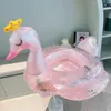 Rooxin Inflatable Unicorn Swan Pool Floats for Children Swimming Ring Baby Swim Tube Water Play Supplies Float Seat Beach Party 240323