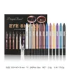 12PCS/SET TRUDY WYKŁADNY STEKORYKI CHELIL CHREY CHREY ZESTAW PENCIL PENTURY OTRUSZCZENIE Ołów Pigment Wodoodporny makijaż oka narzędzia 240325