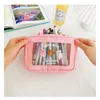 لطيفة تطريز قلم رصاص الفتاة دب سعة كبيرة القلم القلم ins kawaii كيس تخزين Makeup Bag Portable Travel