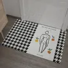 Tapis moderne personnalisé forme irrégulière tapis de cuisine tapis nordique anti-dérapant PVC boucle de soie porte d'entrée frottant la poussière tapis