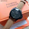 Paneraiss DEISGN Movimento Orologi Orologio da macchina luminoso Cassa in acciaio pregiato Cinturino in pelle Business Casual Orologio da polso impermeabile da uomo Acciaio inossidabile Automatico WN