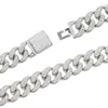 Link bransoletki tylko 1 sztuka Promocja 16 mm Micro Pave Cz Cuban Men Bransoletka 21 cm Hip Hop Jewlery3491