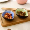 Керамическая маленькая тарелка с листьями, кухонная многофункциональная тарелка для приправ, маленькая тарелка, ледяная трещина, глазурь, приправа, соус, уксус, посуда