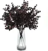 Flores decorativas 10 Pcs Bebês Respiração Artificial Preto Seda Falsa Para Halloween Decoração de Casa Arranjo Floral Mesa Central