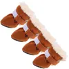 Vêtements de chien 4 pcs bottes de neige pour animaux de compagnie pour chiens grands moyens petits tampons antidérapants protecteur de chat mignon