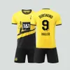 S Jersey Dortmund Home Children Children Student Training Adult Set Sportteam Uniform Group Köp för män och kvinnors fotboll Tudent ET Ports