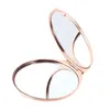 2024 Cosmetic Magnifying Pocket Compact Double-Sided Folding High-Grade Round Metal Makeup Small Mirror Cricle For Purse Travel Ba