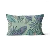Pillow Nordic Green Leaf Blue Pink Tree Elegant Custom Case Printed Designer Cover Rectangle 3050 Mint Garden Sofa Decor