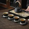 Tischsets Keramik Saugfähige Teetasse Matte Verbrühungsschutz Halter Wärmedämmung Tischset Küchenzubehör Geschirrtrocknung