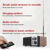 Lautsprecher hölzerne Wireless Bluetooth -Lautsprecher USB- und TF -Kartenspiel/Alarm -Timer/Haltepunkt Memory Clock Alarm Music Center mit FM Radio