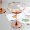 Wine Glasses Wedding Romantic Party Gift High Quality Cup Lead Free Crystal Glass Goblet Martini Gilded Champagne