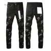 デザイナーパープルブランドfor Men for women Pants Summer Hole Hight Quality Embroidery Jean Denim Pourners Mens Purple Jeans 81 219