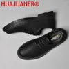 Casual Shoes Arrival Breathble Formal Casuel Leather Round Toe High Quality Lace-up Solid Soft British Style For Man