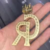 Individueller Name VVS Buchstaben CR Kette Halsketten Anhänger Herren Moissanit Hip Hop Schmuck Gold Sier Großhandel