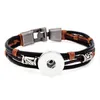 Charm Armbanden Gevlochten Zwart Bruin Lederen Drukknoop Armband Fit 18Mm Snaps Sieraden Drop Levering Dhlbg