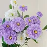 Fleurs décoratives 5 pièces branche longue pivoine artificielle souci fleur de soie décoration fond de mariage arrangement de flore maison salon