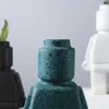 Vasi Ceramica Vaso robot Vaso da fiori in stile nordico Camera Interni moderni Decorazione domestica Ornamenti bianchi Decorazioni da tavolo per desktop da ufficio