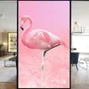 Window Stickers Film Privacy Flamingo Frosted Glass Sticker UV Blocking Heat Control Coverings Tint For Homedecor